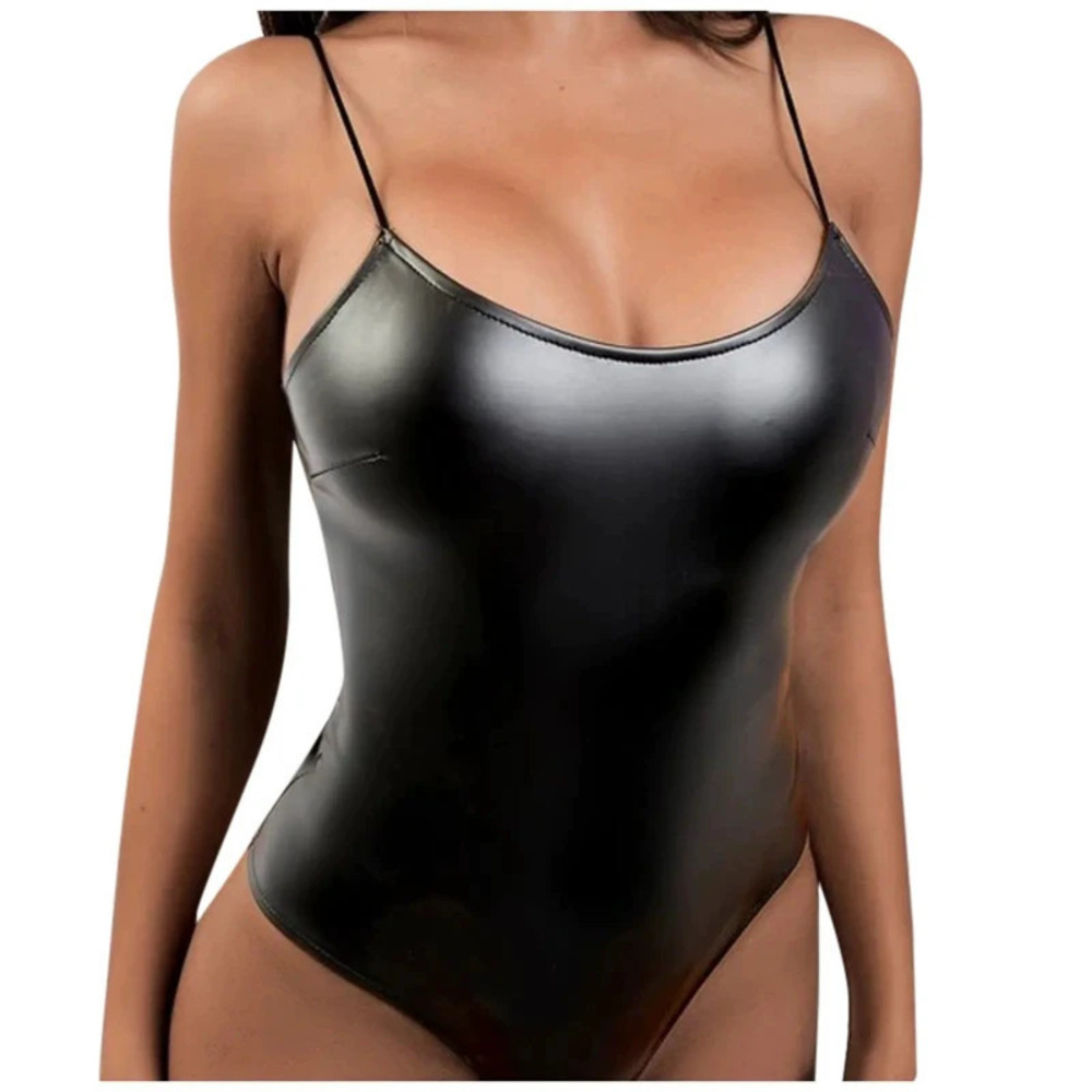 H&M Women Metallic Shiny One Piece Swimsuit Sexy Tight